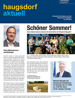 Haugsdorf aktuell Juli 2018