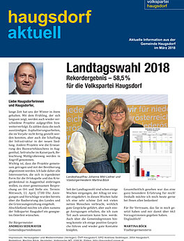Haugsdorf aktuell März 2018